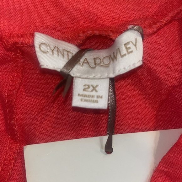 NEW Cynthia Rowley, 2X, Coral, Sleeveless, Assymetrical Hem - Picture 8 of 10